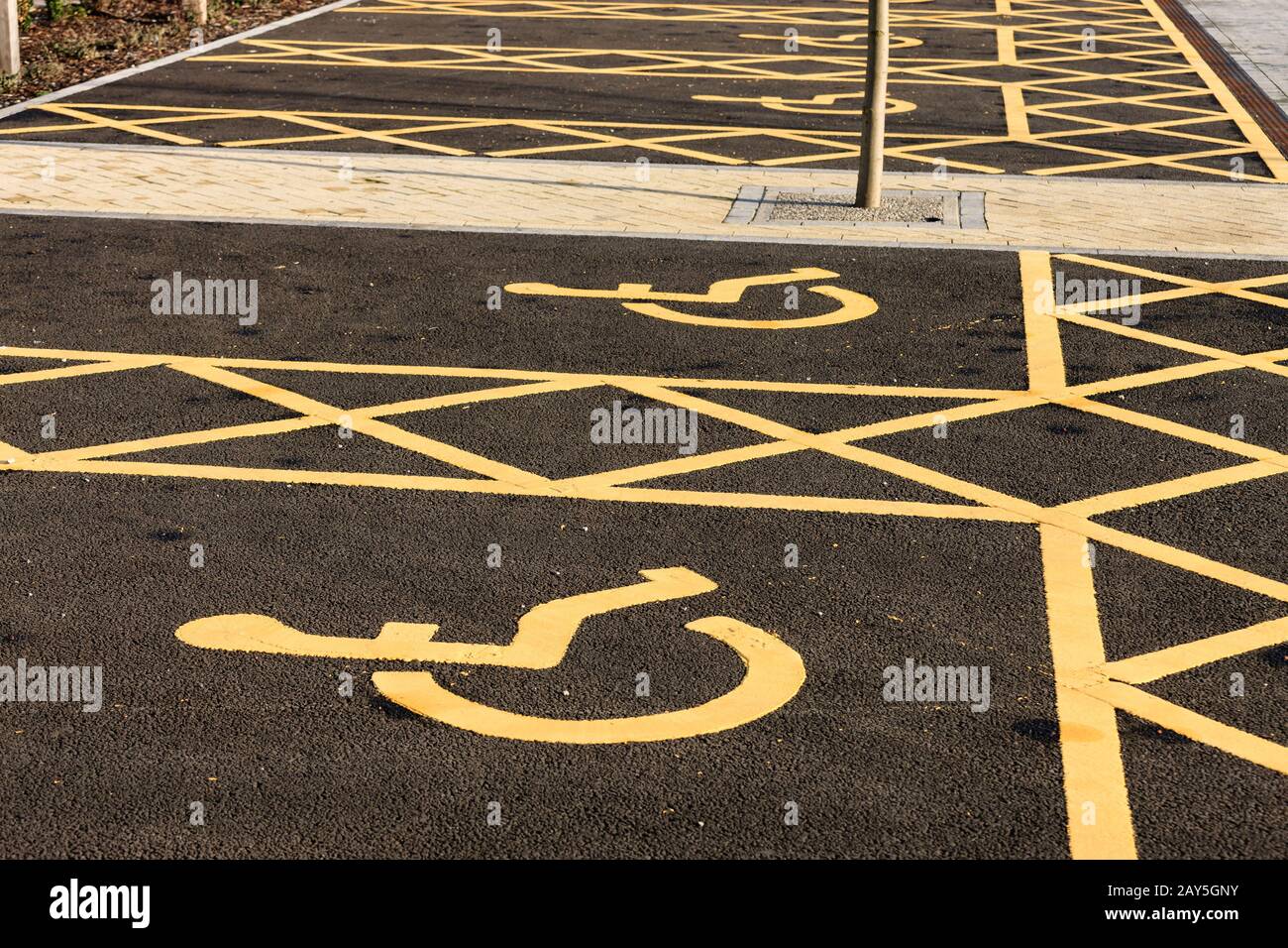 Behinderten Parkplatz Stockfoto
