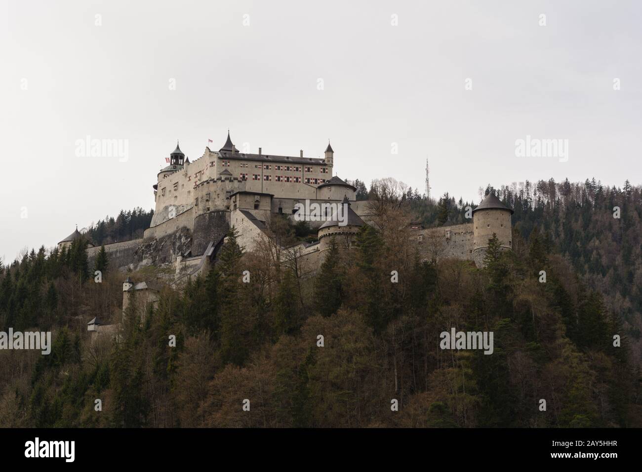 Sehenswertes Ziel Festung Hohenwerfen in Salzburg - Österreich Stockfoto