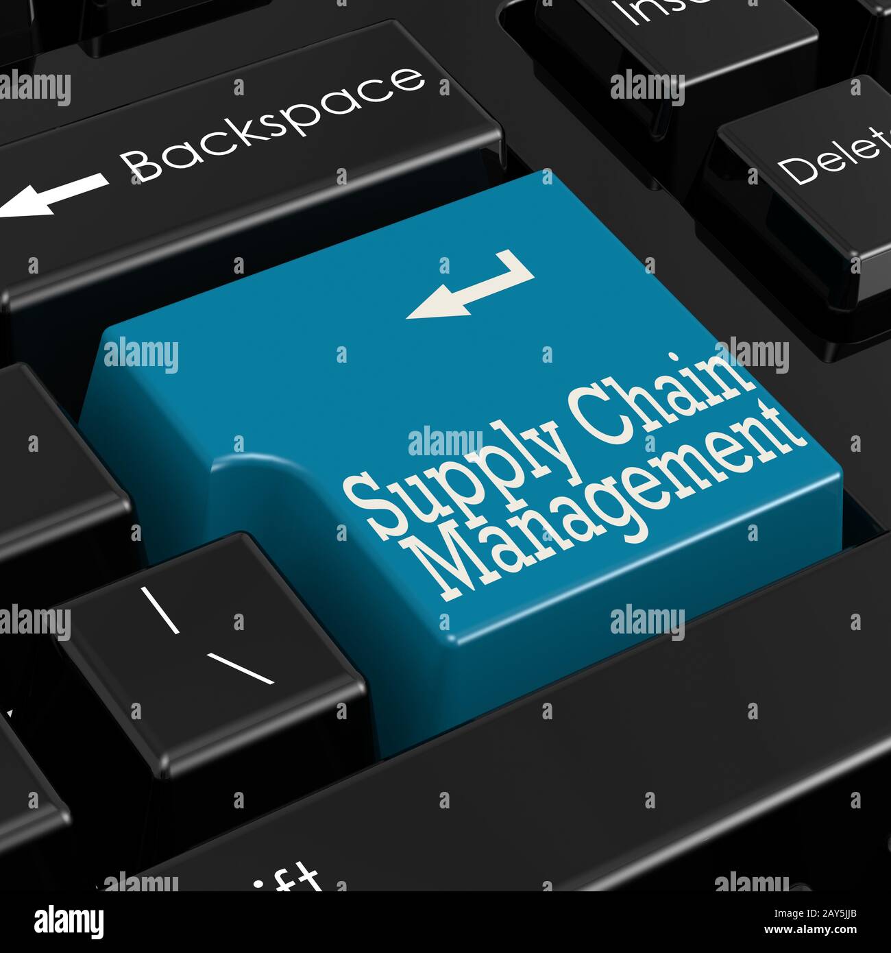 Supply Chain Management Konzept 3D-Rendering Stockfoto