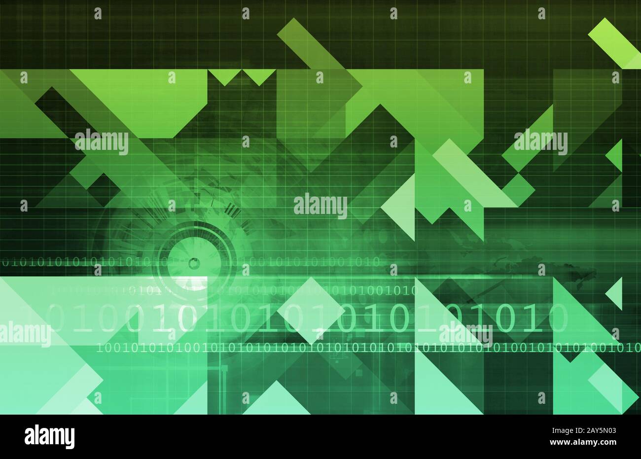 Binäre Technologie Stream Stockfoto