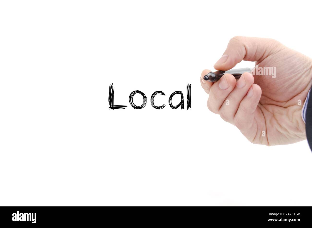 Lokale text Konzept Stockfoto