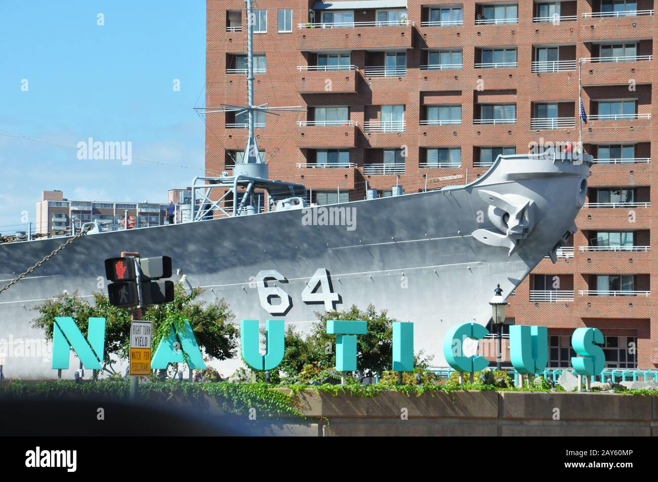 USS Wisconsin Schlachtschiff (BB-64) in Norfolk, Virginia Stockfoto