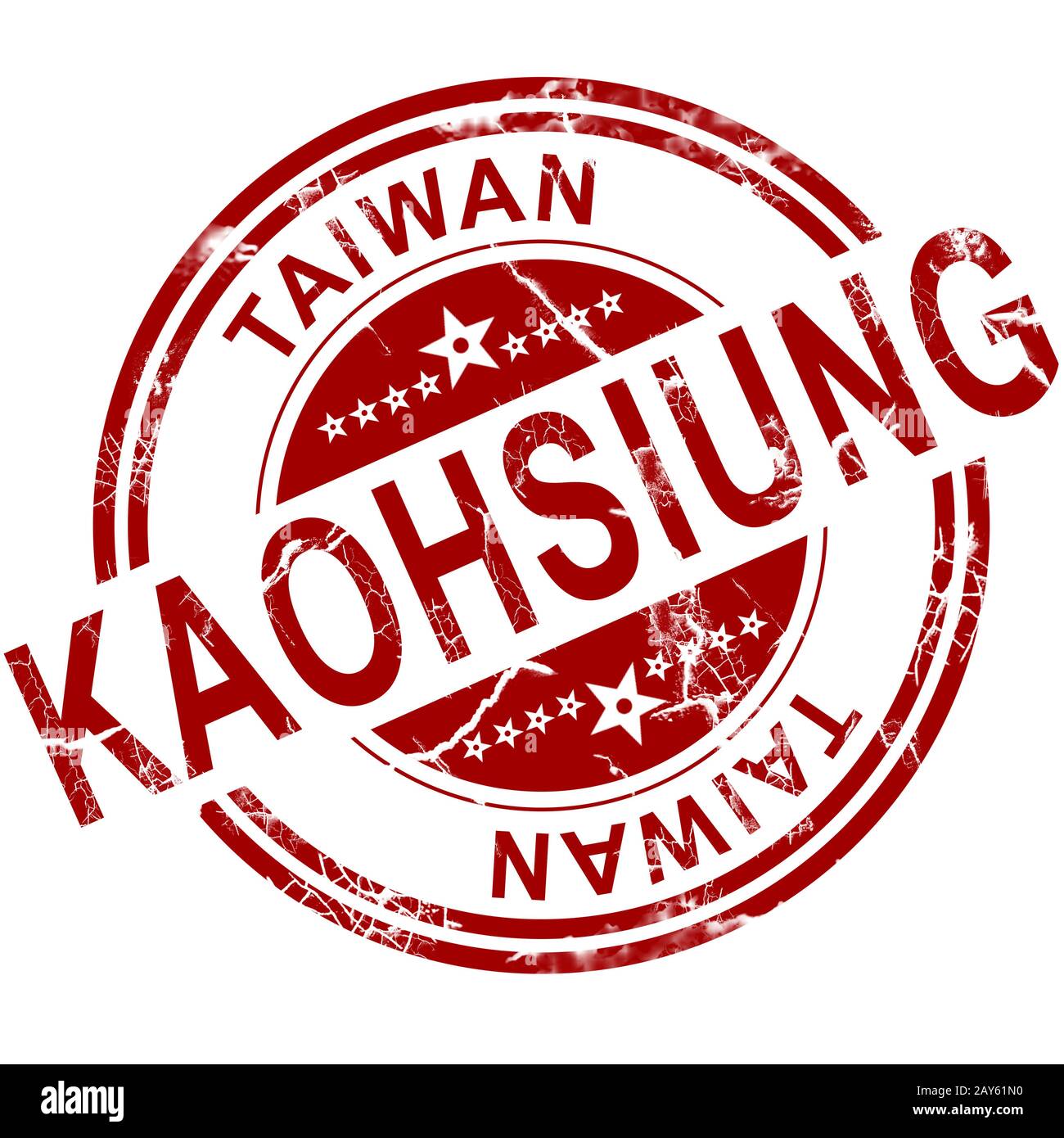 Red Kaohsiung Stempel Stockfoto