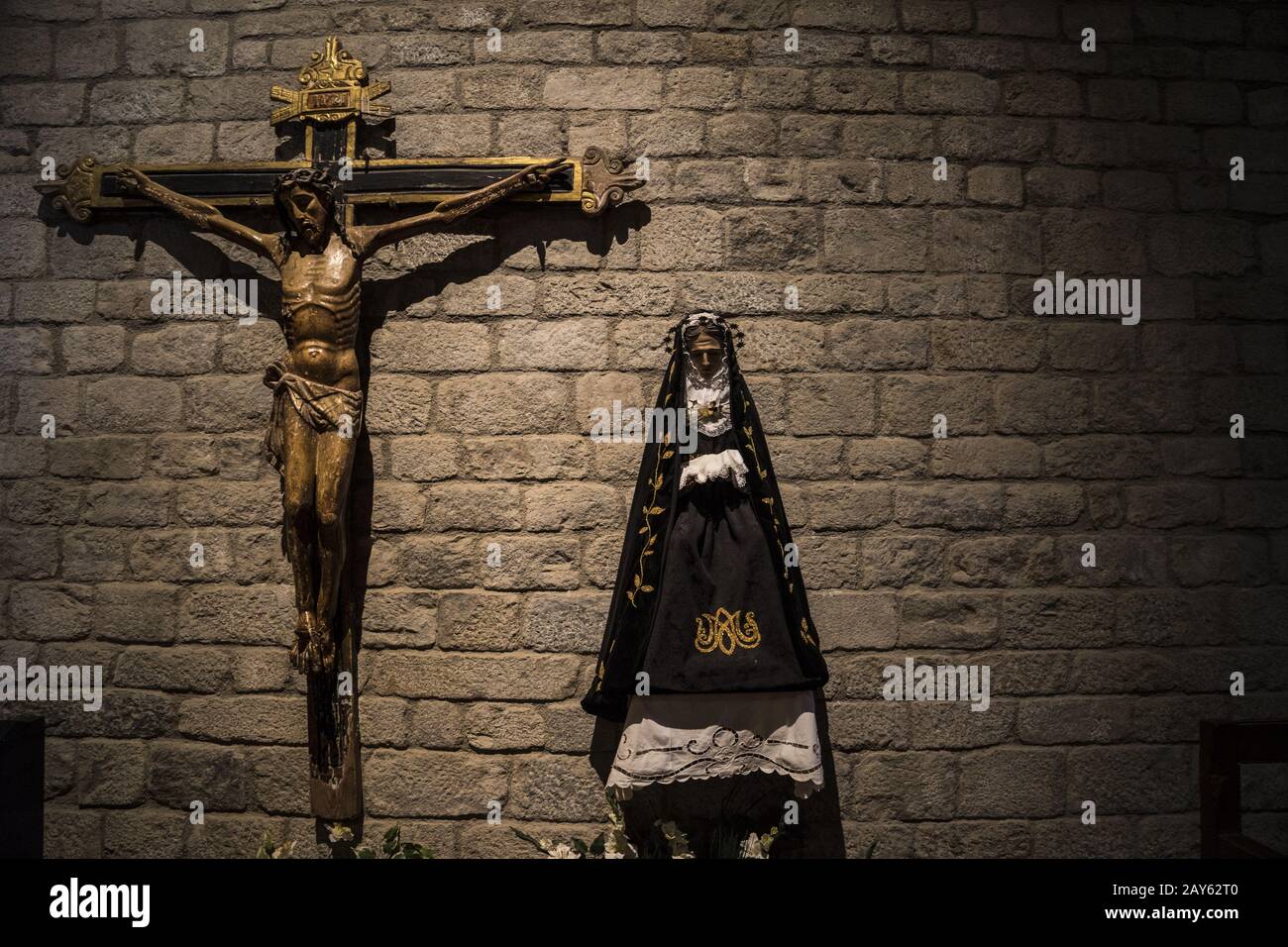 Romanische Kirche aus Dem Zwölften Jahrhundert in Vall de Boi in den spanischen Pyrenäen Stockfoto