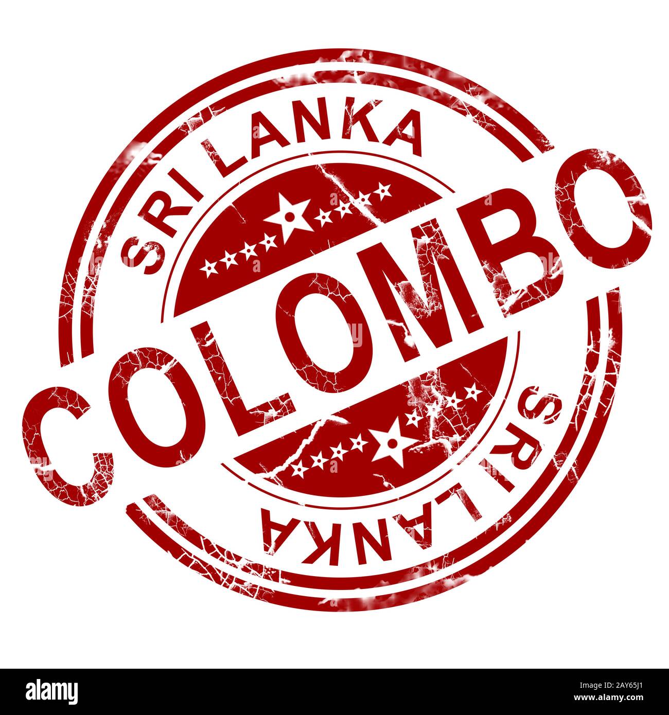 Red Colombo Stempel Stockfoto