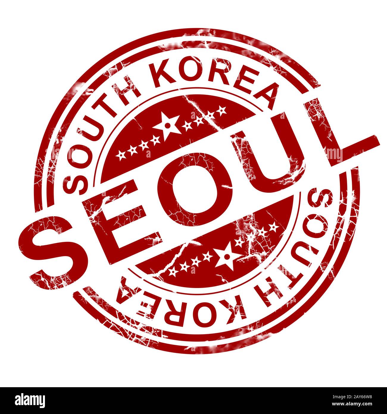 Rot Seoul Stempel Stockfoto