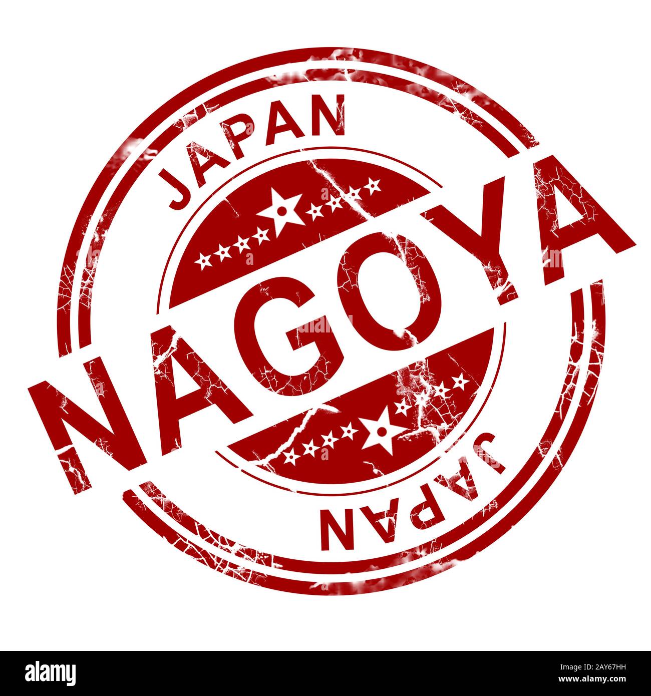 Red Nagoya Stempel Stockfoto
