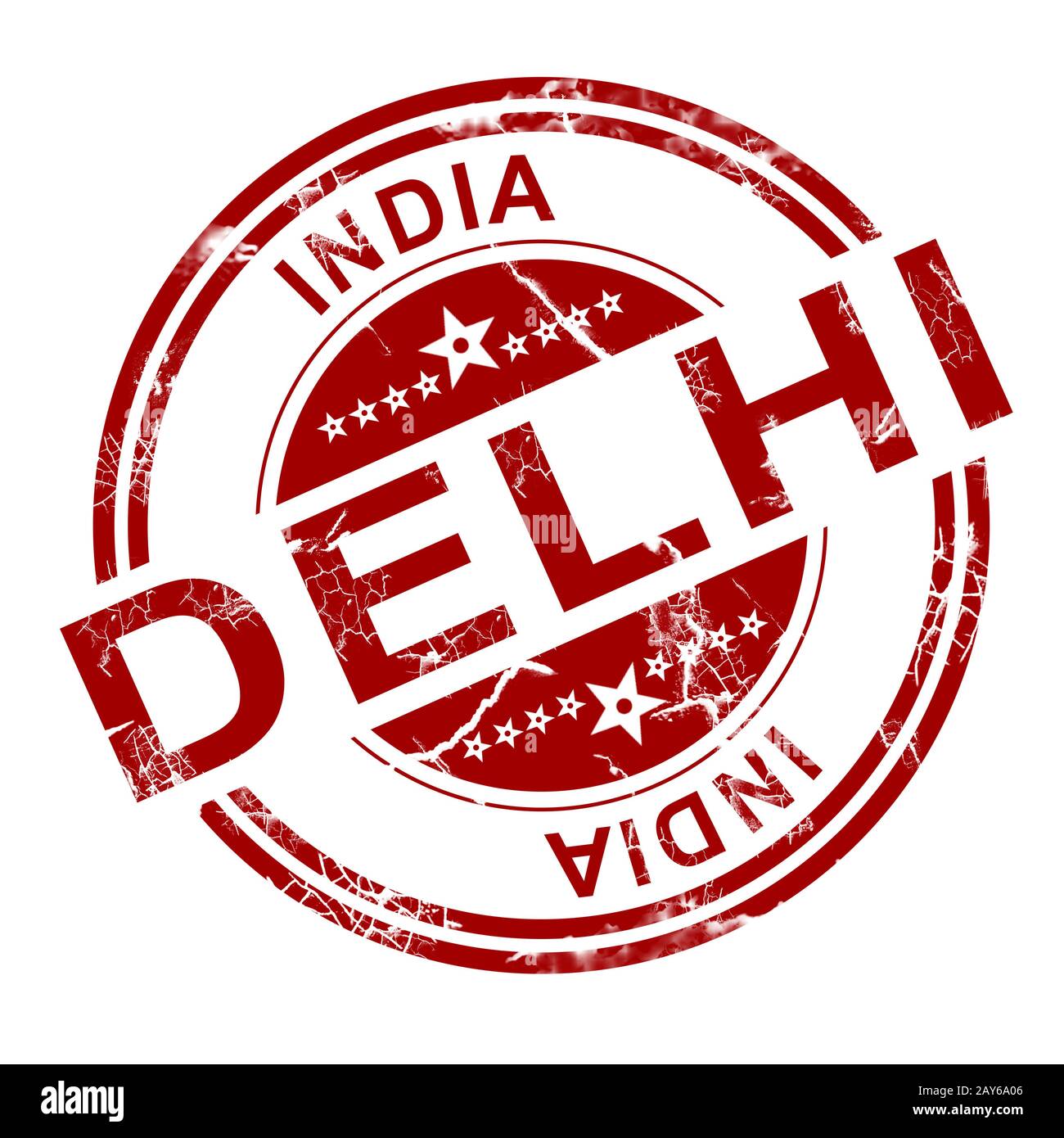 Red Delhi Stempel Stockfoto