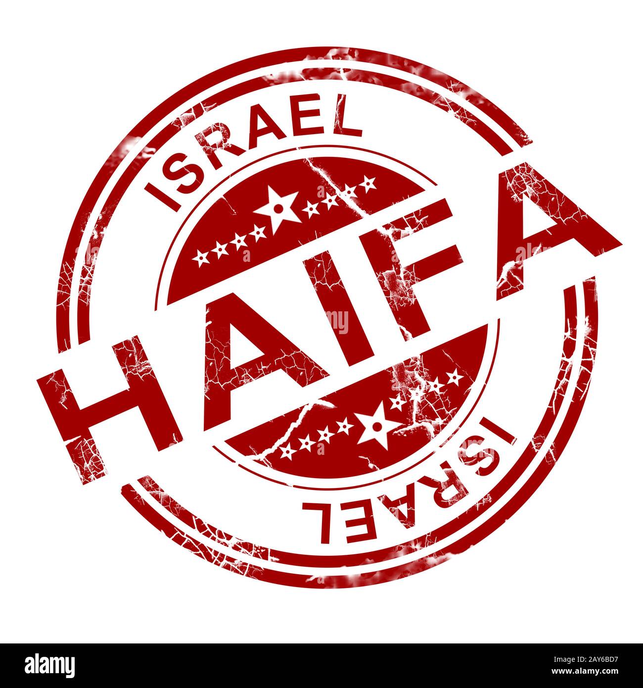 Red Haifa Stempel Stockfoto