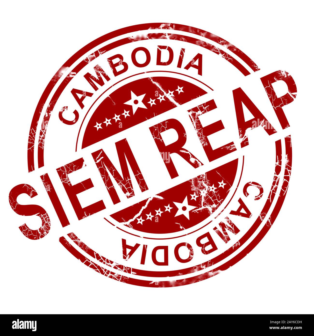 Red Siem Reap Stempel Stockfoto