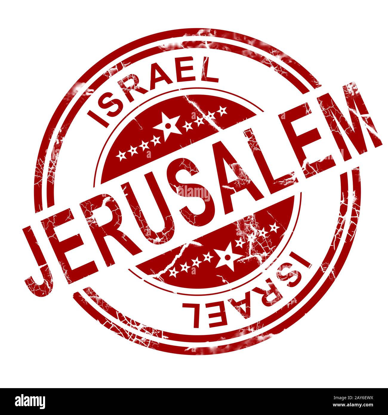 Roter Jerusalemstempel Stockfoto