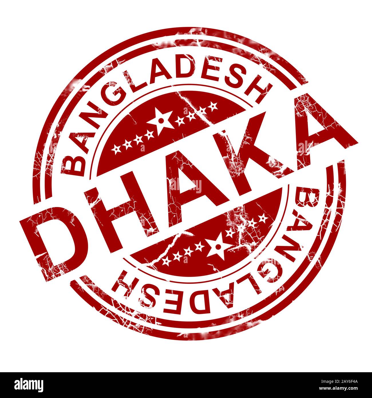 Red Dhaka Stempel Stockfoto