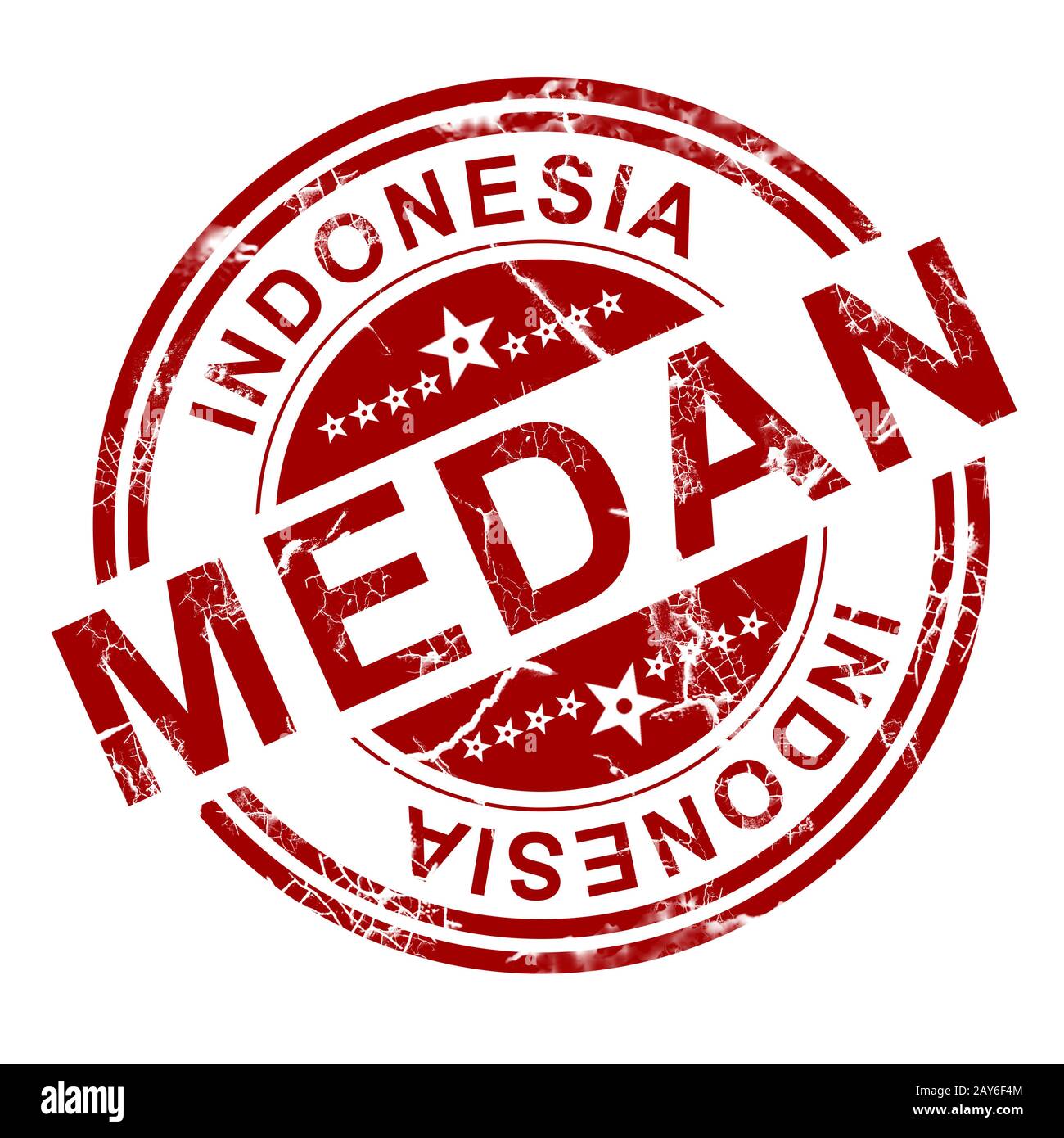 Red Medan Stempel Stockfoto