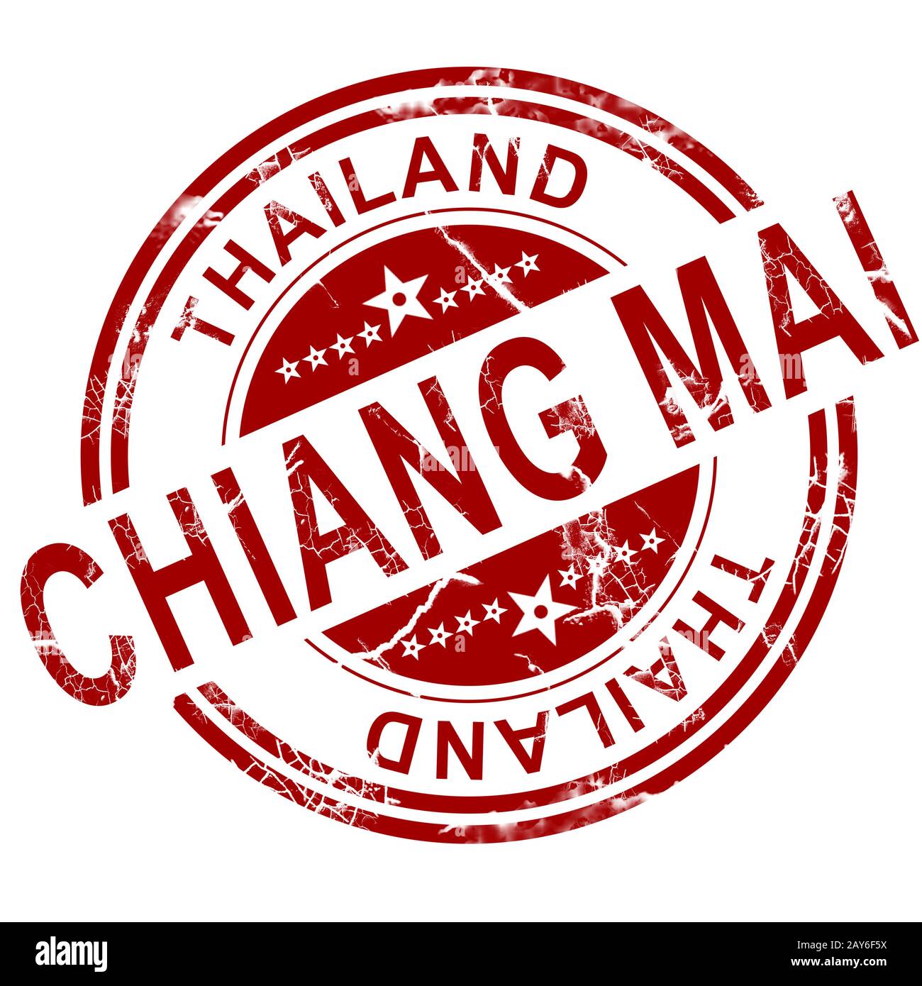 Red Chiang Mai Stempel Stockfoto