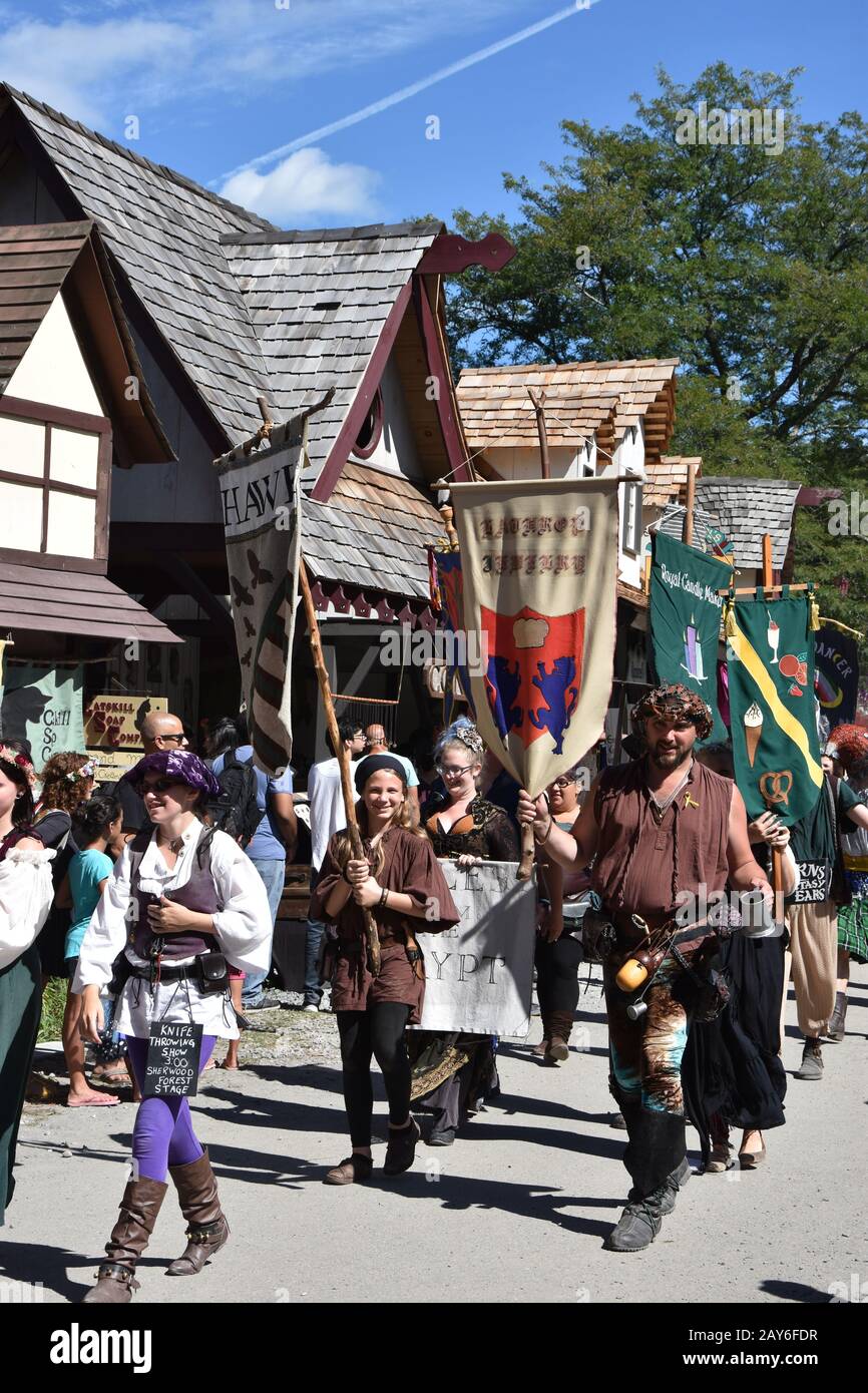 Die Renaissance faire 2016 im Tuxedo Park, Staat New York Stockfoto