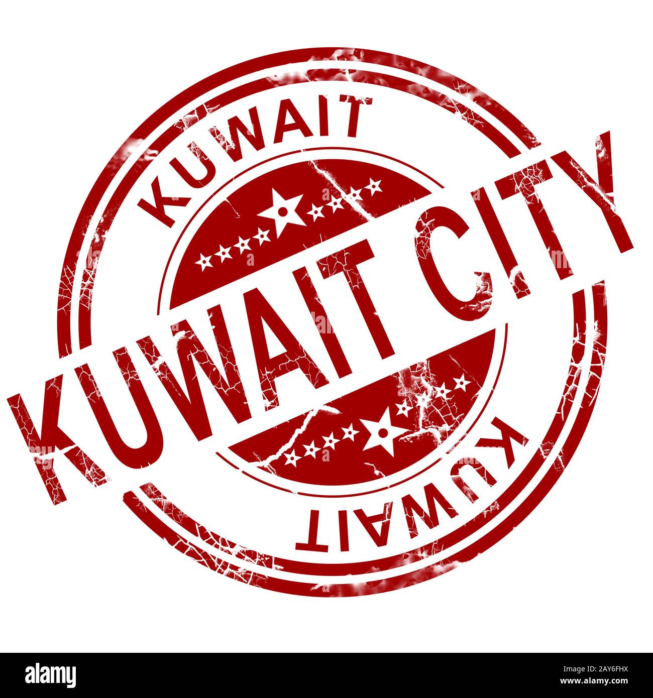 Red Kuwait City Stempel Stockfoto