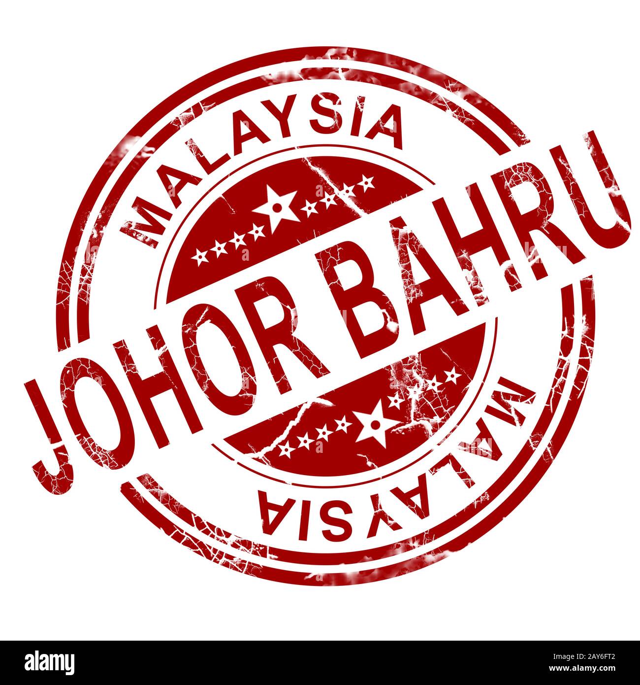 Red Johor Bahru Stempel Stockfoto