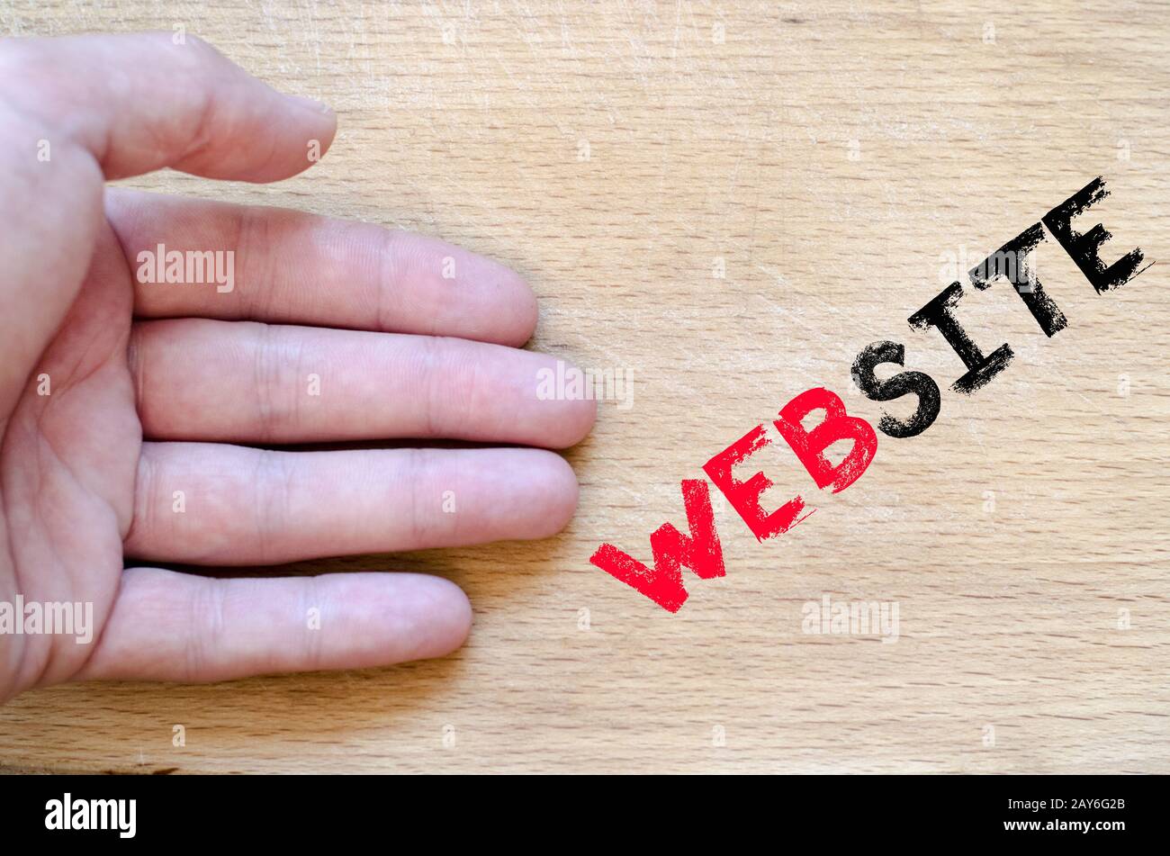 Website text Konzept Stockfoto