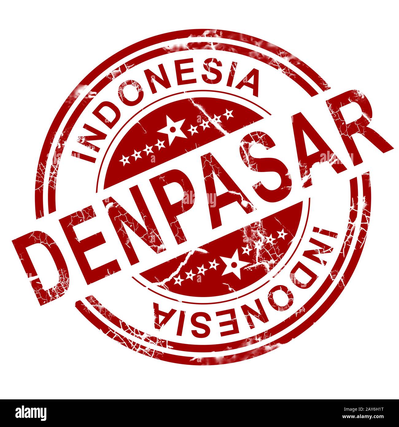 Red Denpasar Briefmarke Stockfoto