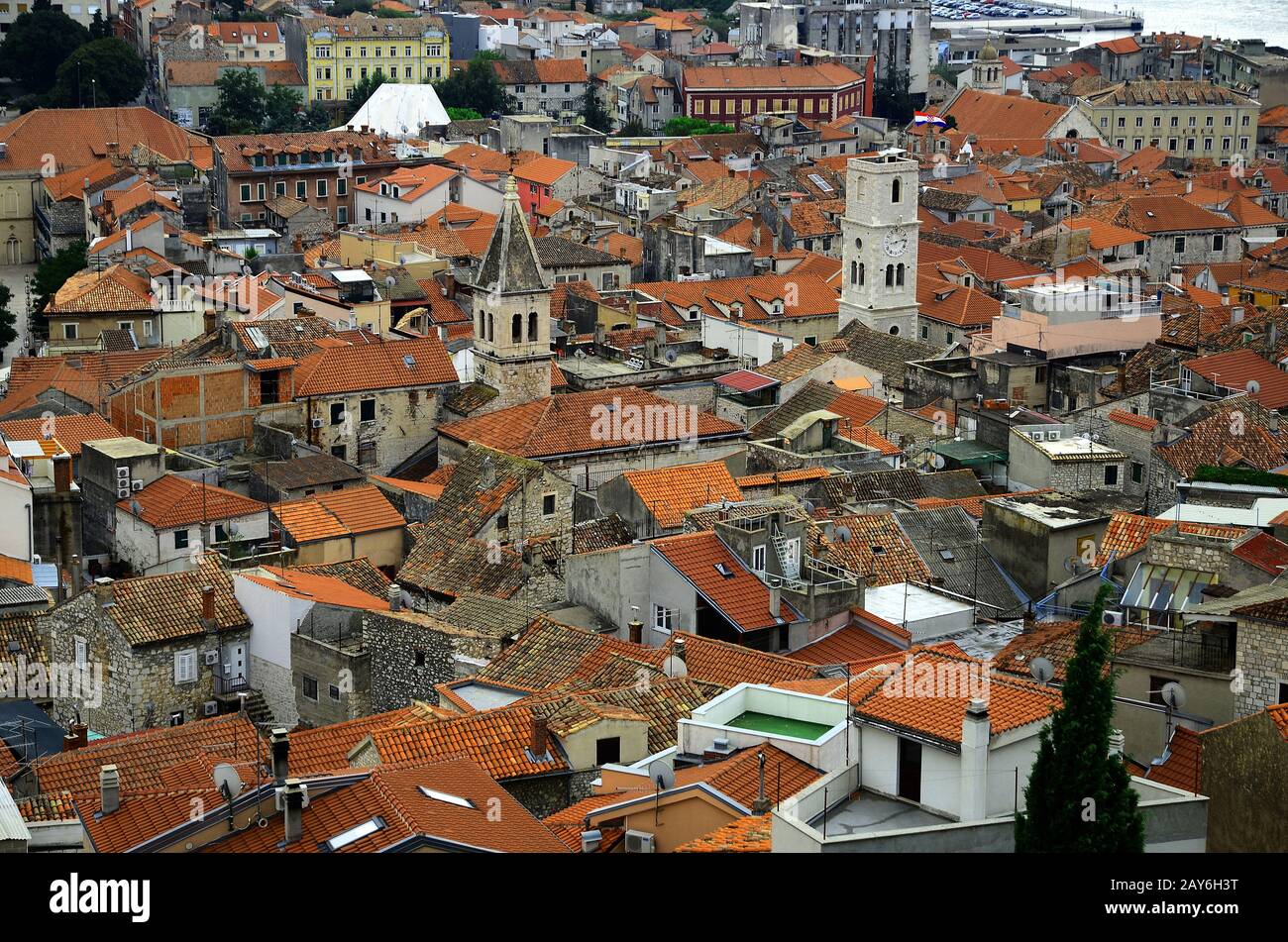 Historische Altstadt, Altstadt, historisch, Seehafen, Kroatien, Europa, Stockfoto
