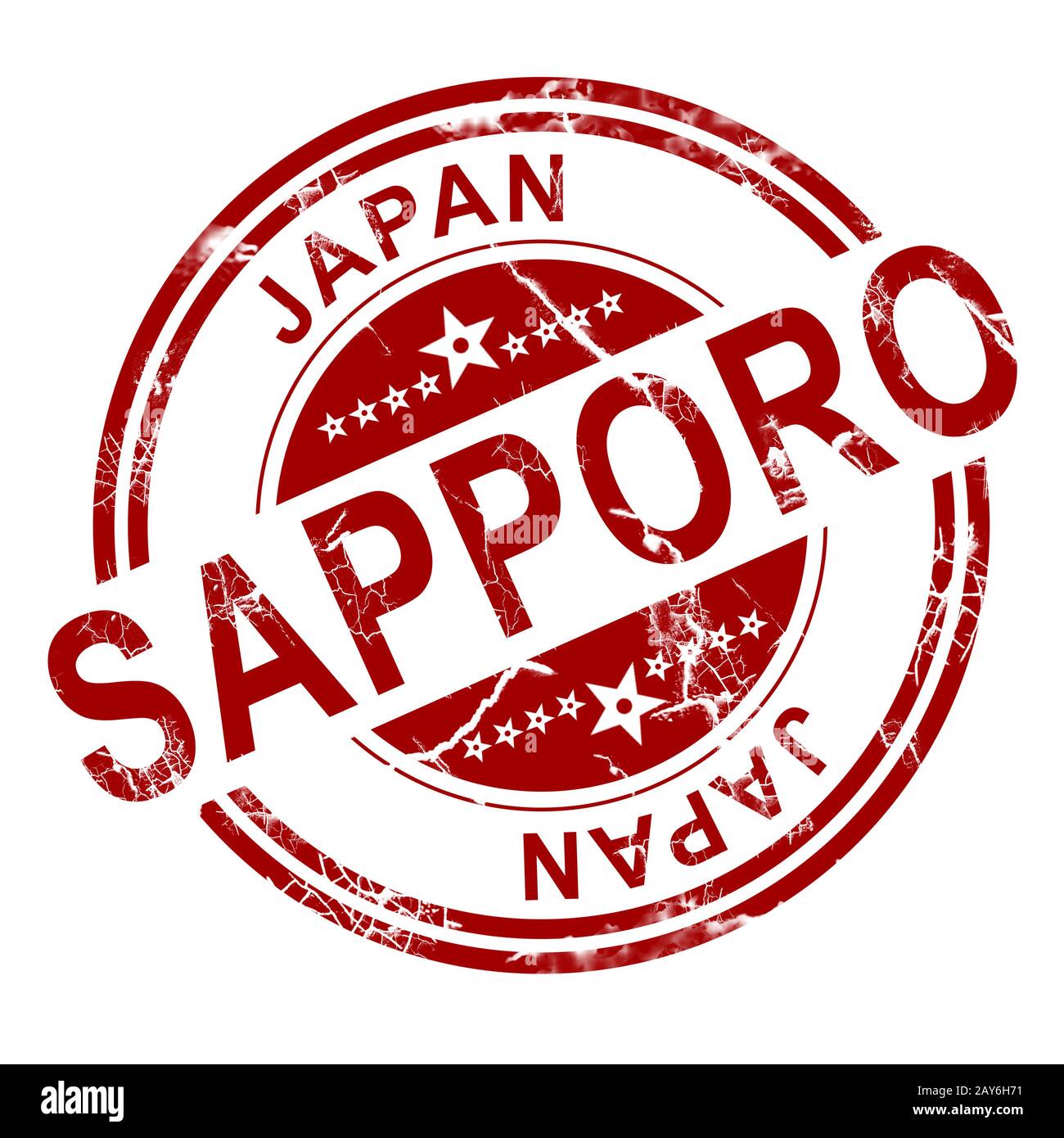 Red Sapporo Stempel Stockfoto