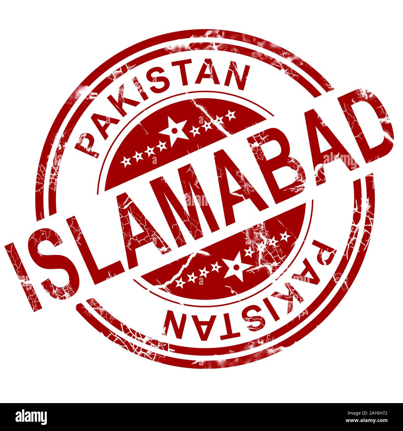 Roter Islamabad-Stempel Stockfoto