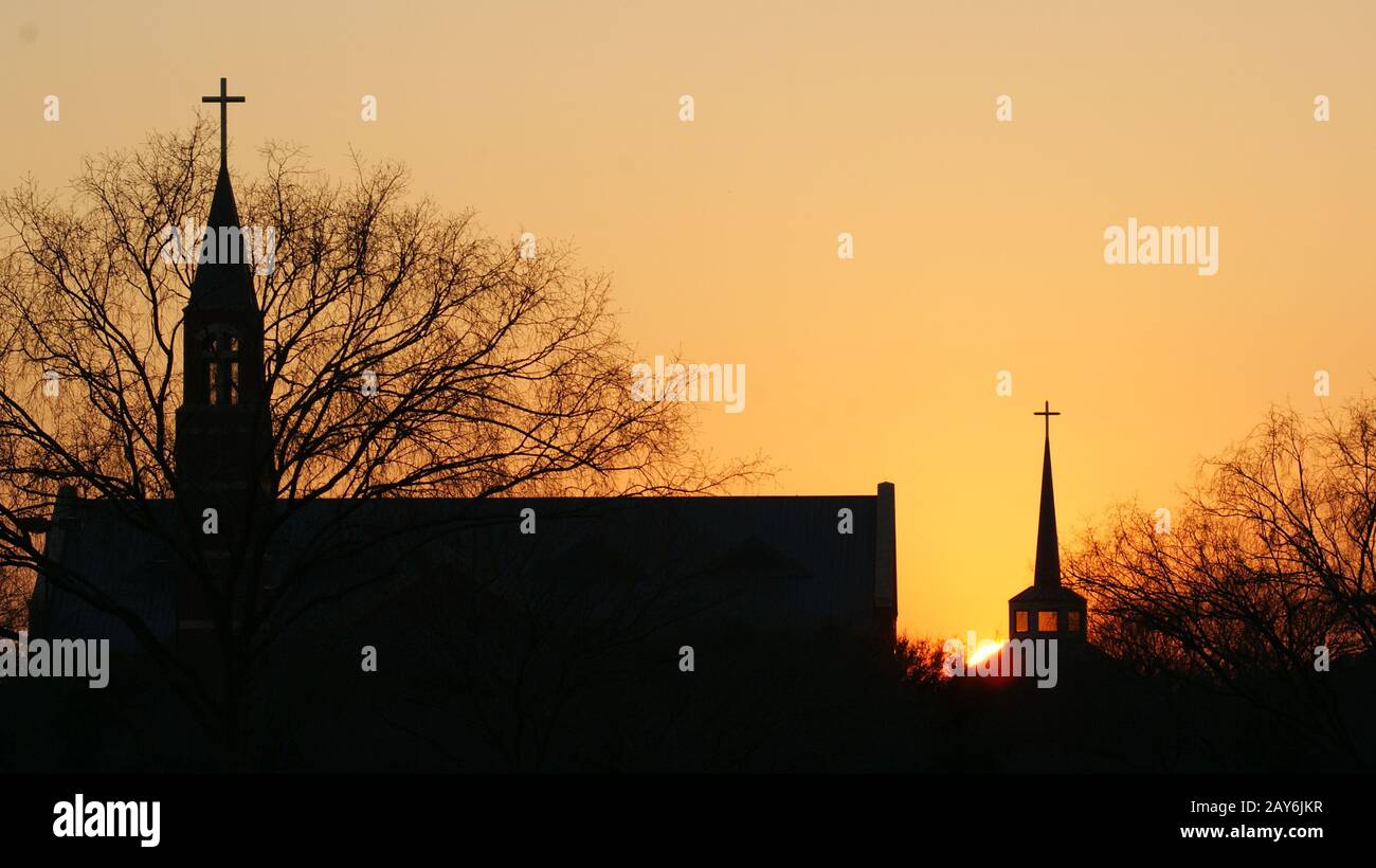 Winteruntergang im Zuckerland Texas Stockfoto