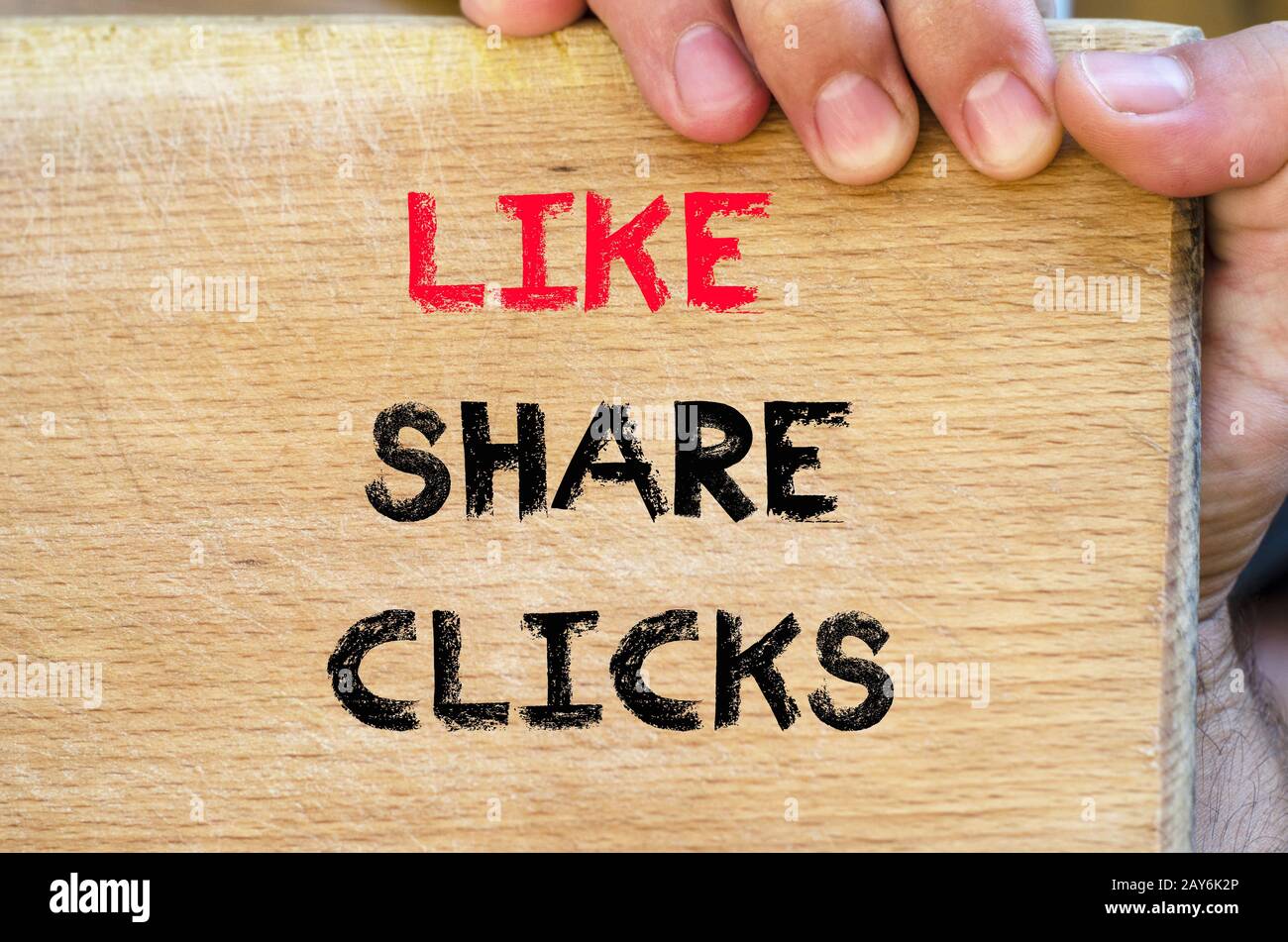 Wie Aktie Klicks text Konzept Stockfoto