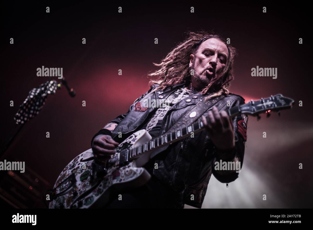 Ingwer Wildheart, Sänger/Gitarrist aus den Wildhearts live bei o2 ritz manchester UK 31. januar 2020 Stockfoto