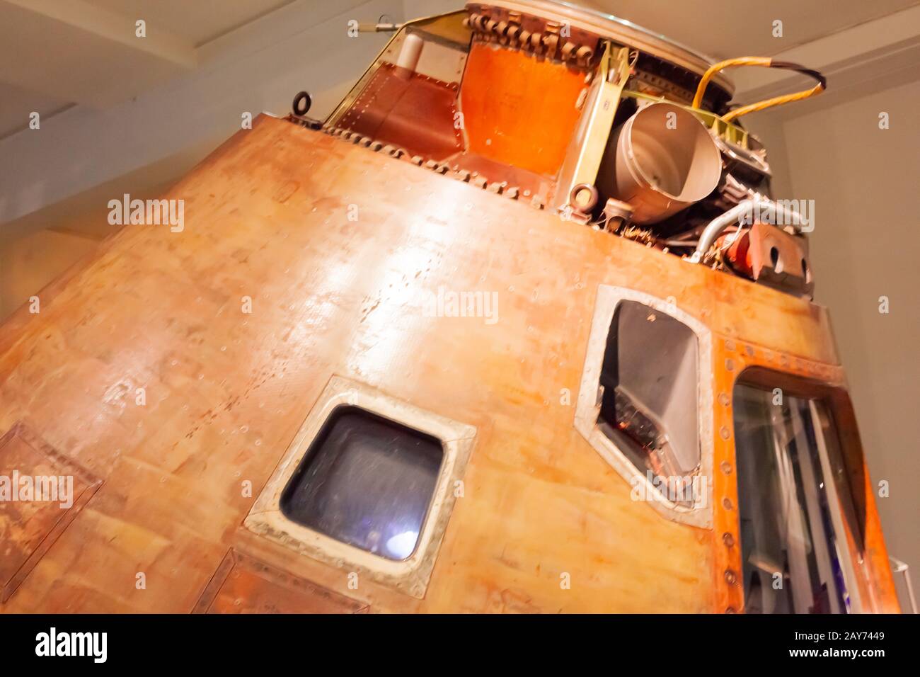 Apollo 11 Space Command Modul in der Space Gallery, Science Museum, London, Großbritannien Stockfoto