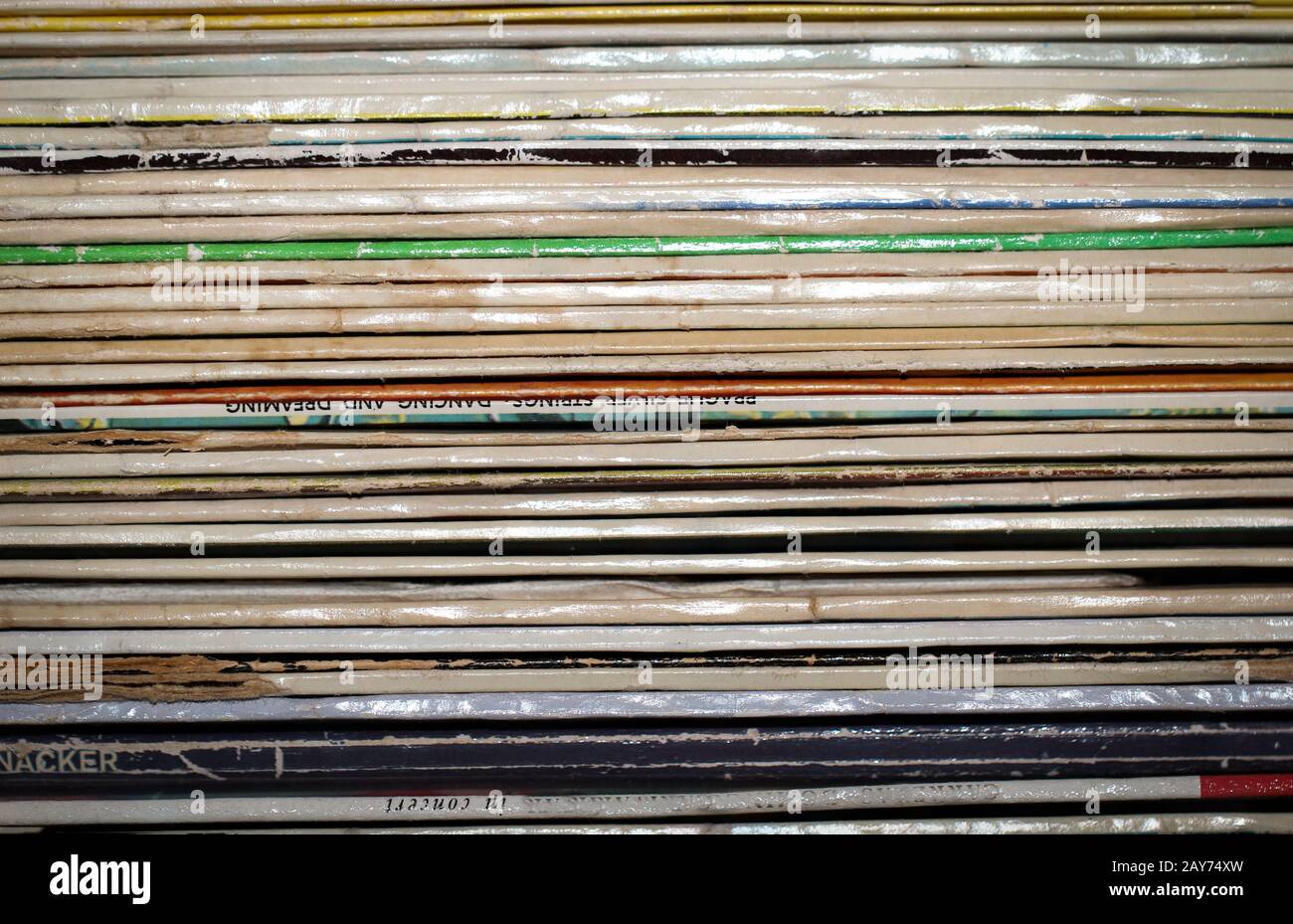 Schallplatten, Plattencover, Disk-Sammlung, Single, Vinyl Stockfoto