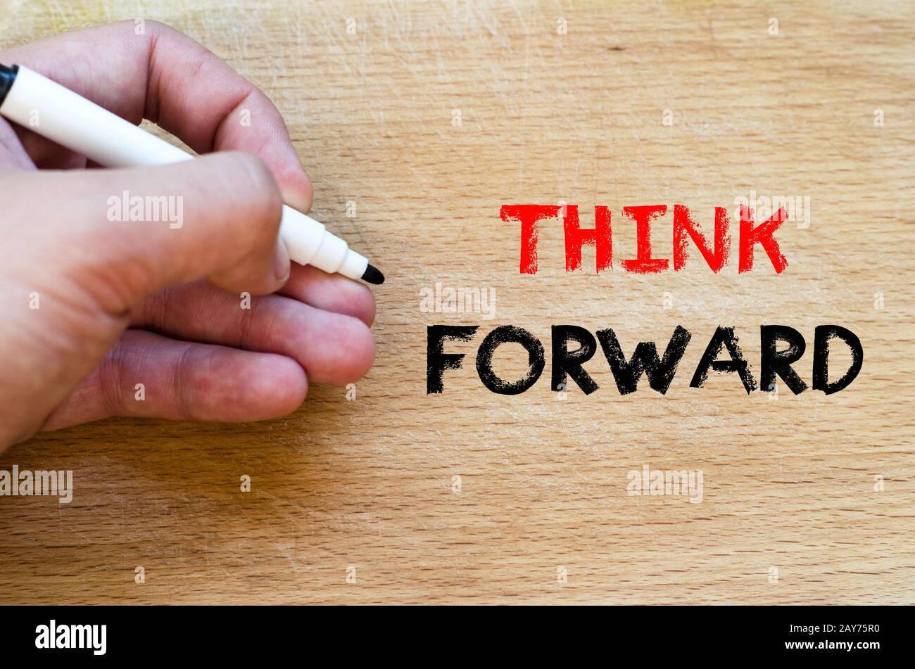 Think forward text Konzept Stockfoto