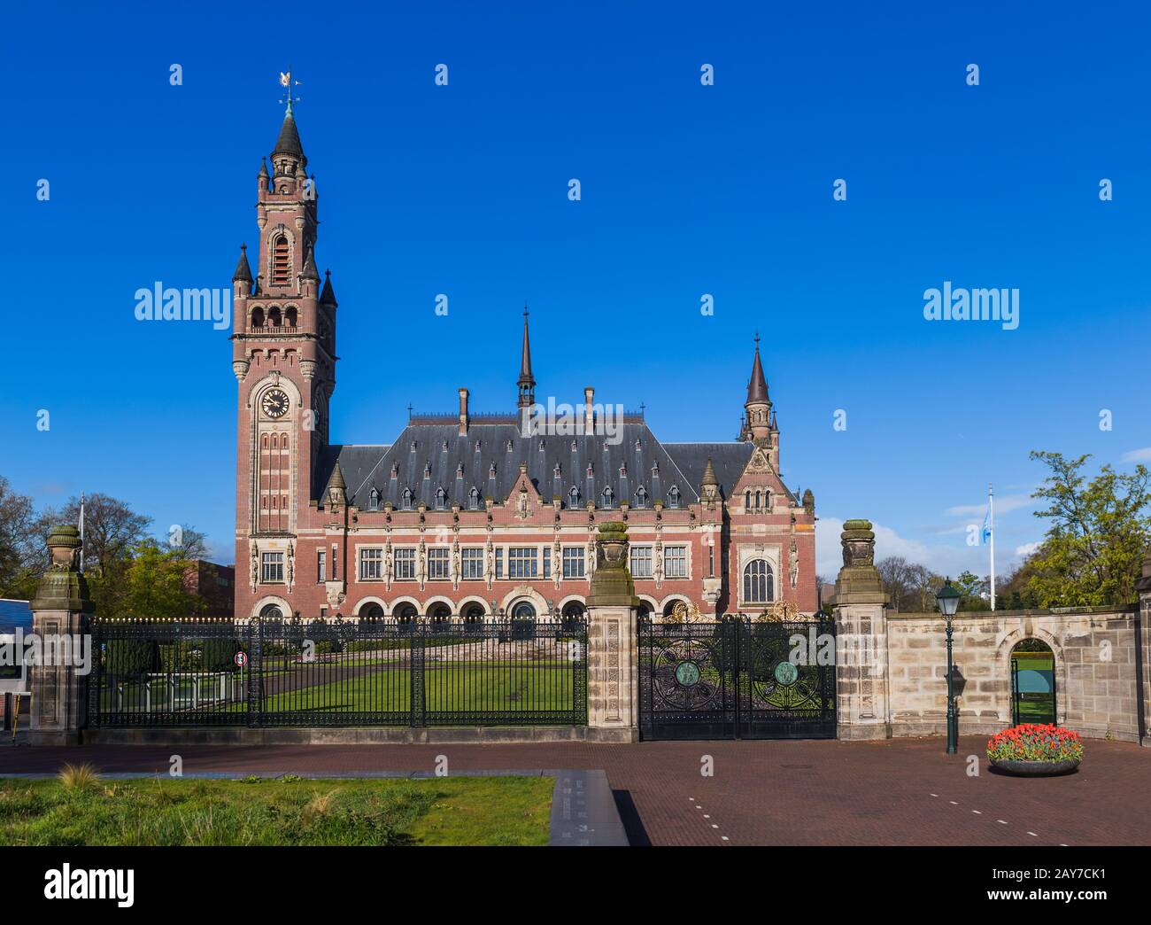Friedenspalast - internationaler Gerichtshof in den Haag Niederlande Stockfoto