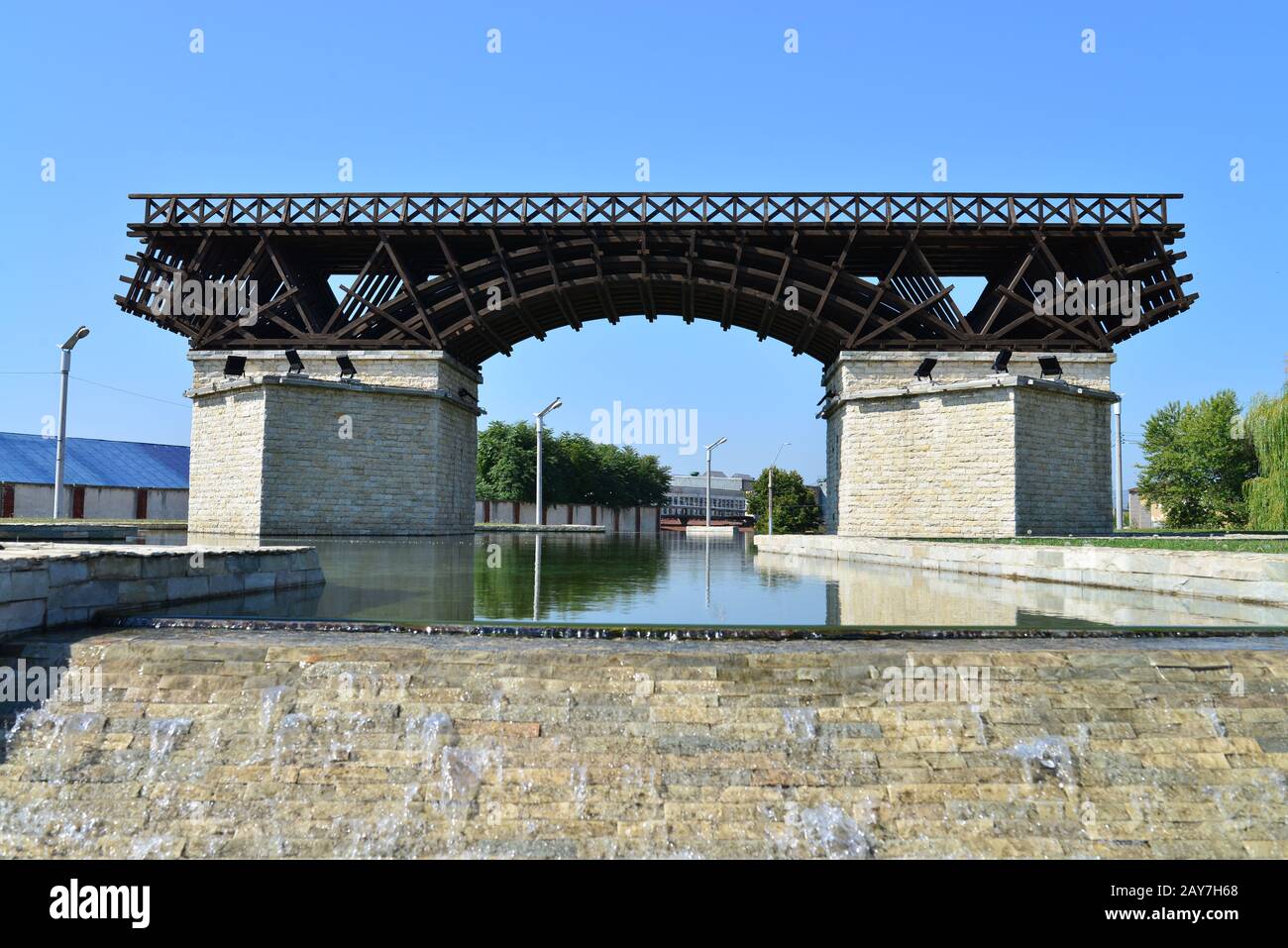 severinisches Stadtbrückendenkmal Stockfoto