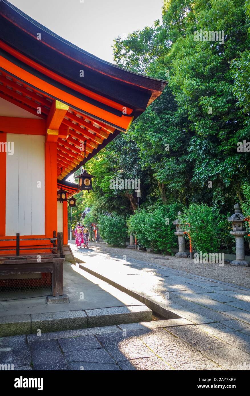 Tempel in Maruyama Garten, Kyoto, Japan Stockfoto