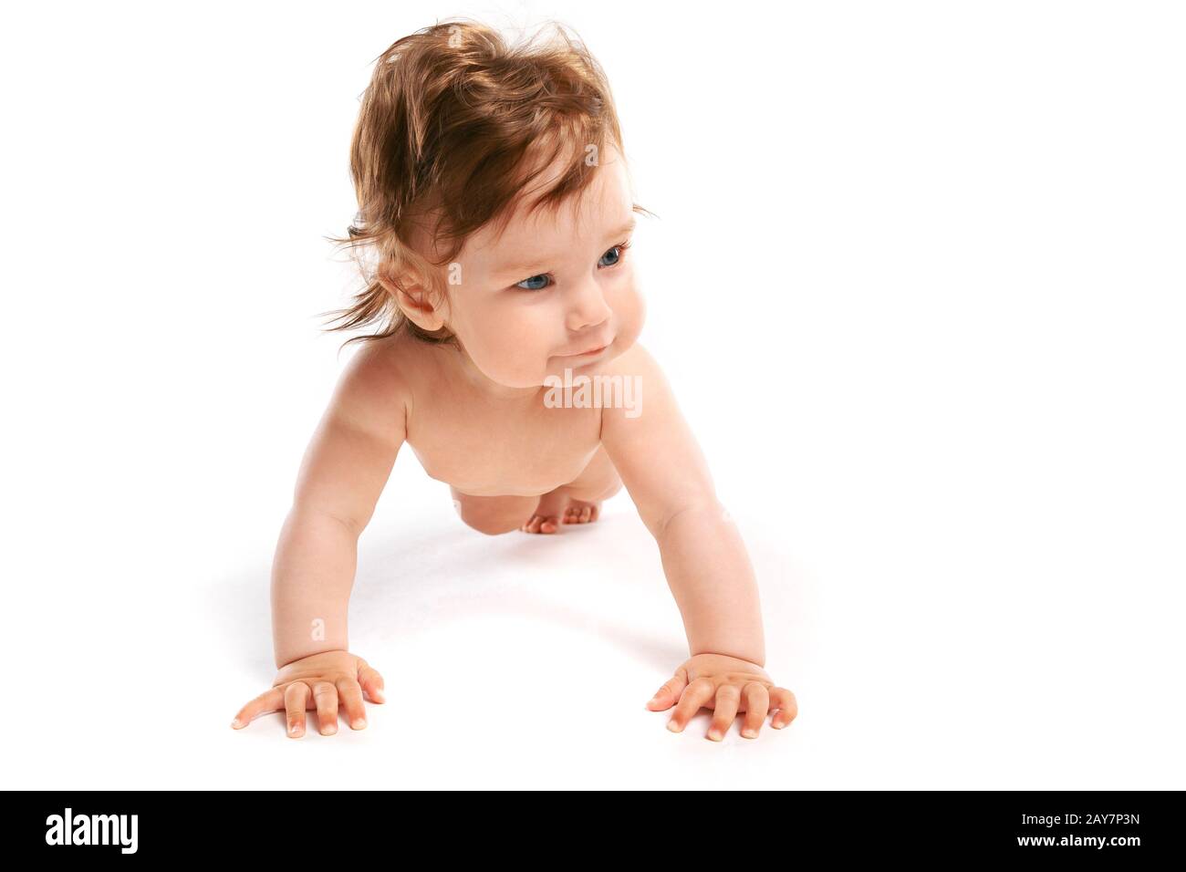 Crawling baby Stockfoto