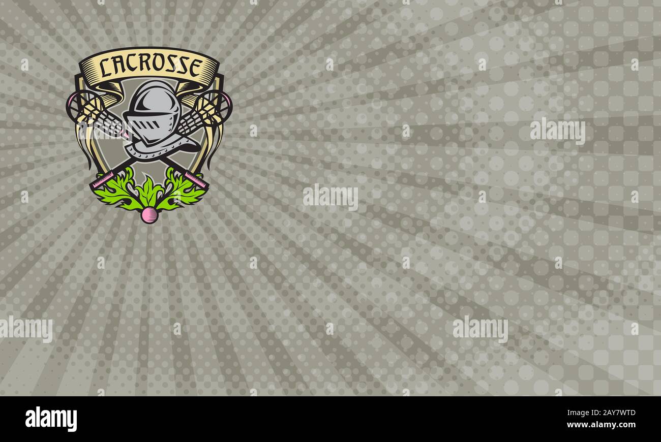 Knights Lacrosse Verein Visitenkarte Stockfoto