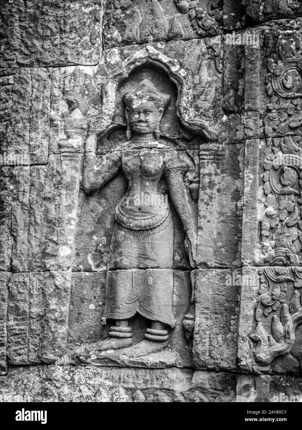 Bild aus dem Tempel Preaha Khan, einem Teil des Archäologischen Parks Angkor Wat, Siem Reap, Kambodscha. Stockfoto