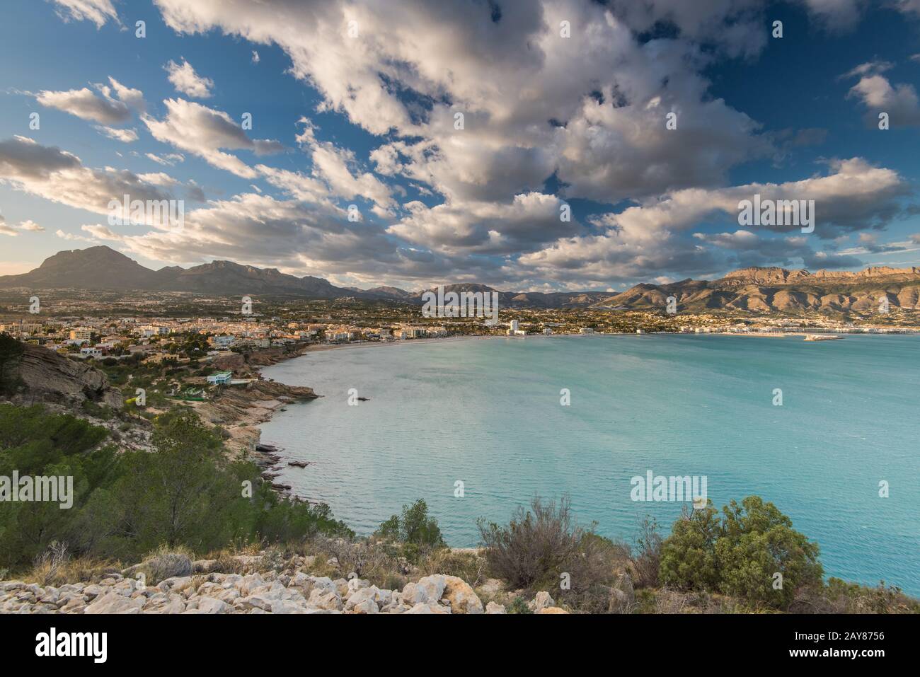 Panoramablick über Albir in Alicante, Spanien Stockfoto