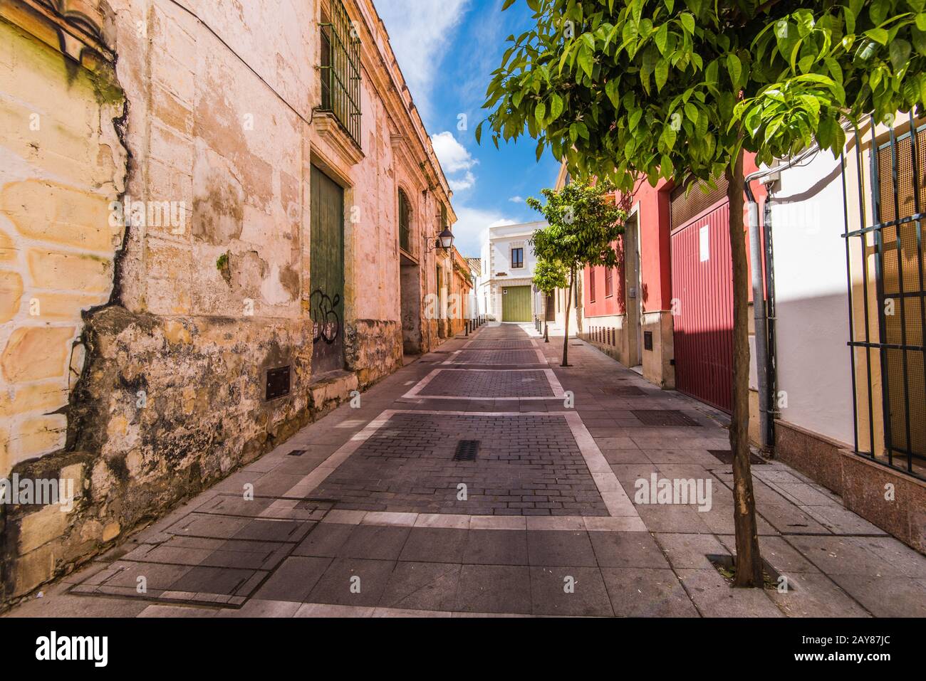 Straßen und Architektur in Jerez De La Frontera, Spanien Stockfoto