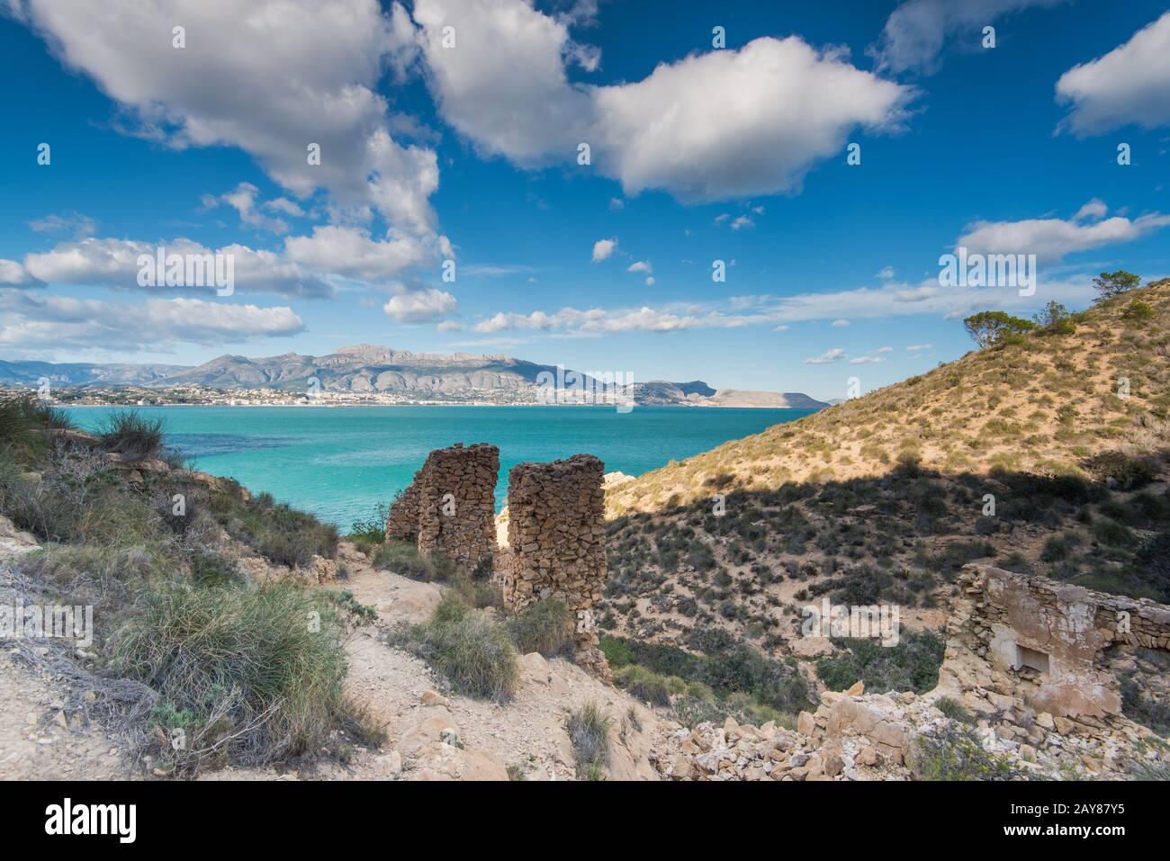 Panoramablick über Albir in Alicante, Spanien Stockfoto