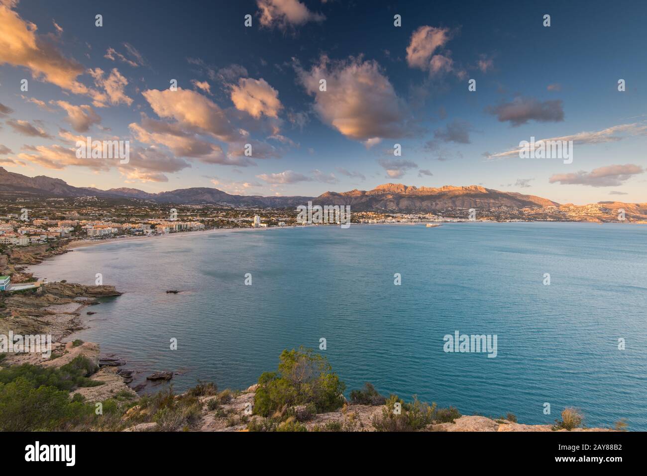 Panoramablick über Albir in Alicante, Spanien Stockfoto
