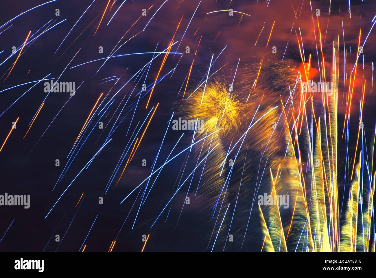 Grand Finale eines Feuerwerks im vierten Juli in Baltimore MD USA. Stockfoto