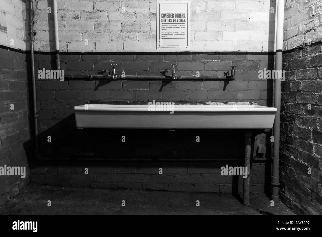 Luftschutzkeller des 2. Weltkriegs Stockfoto