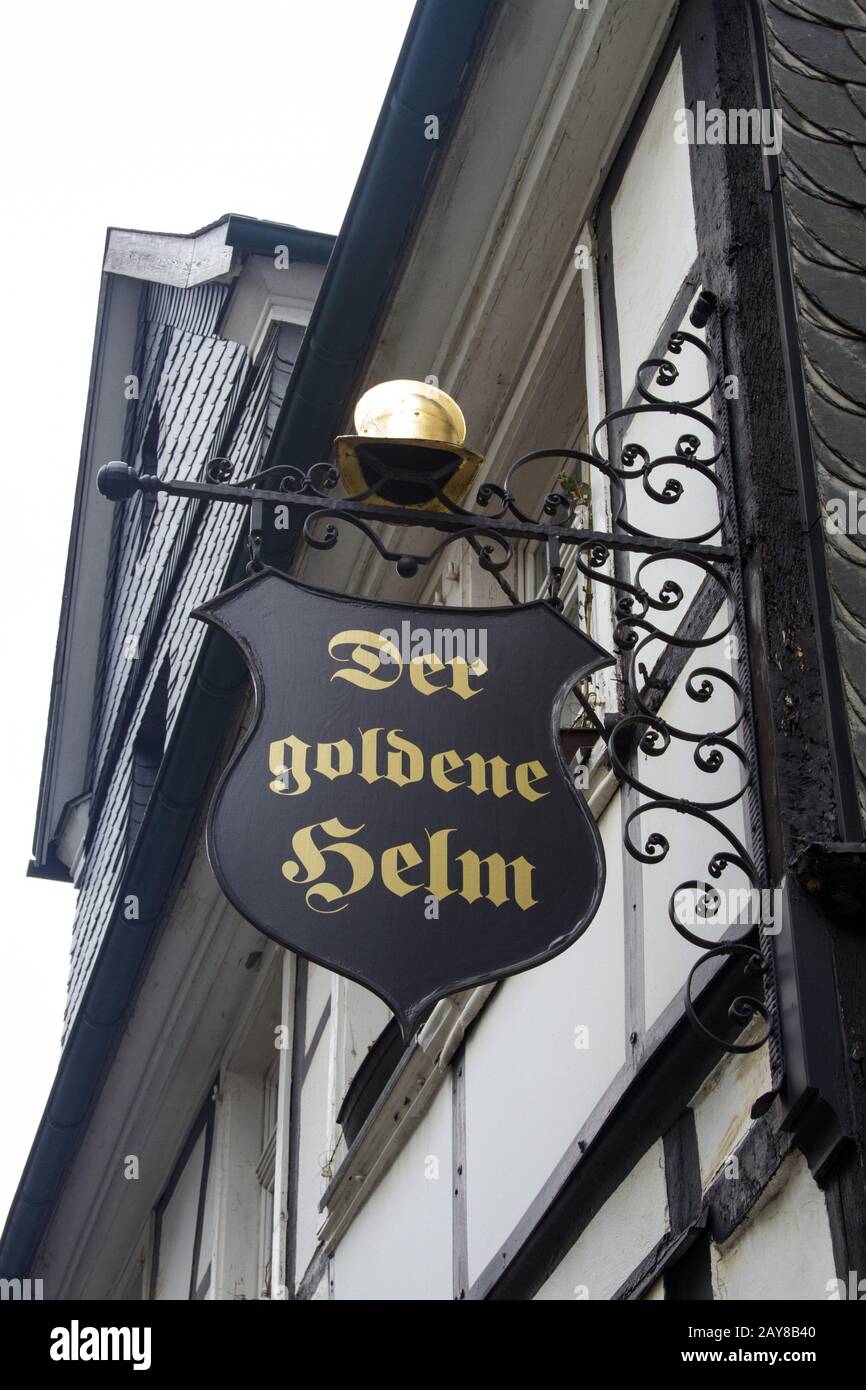 Der goldene Helm, Mettmann, Kreissitz, NRW, Deutschland Stockfoto