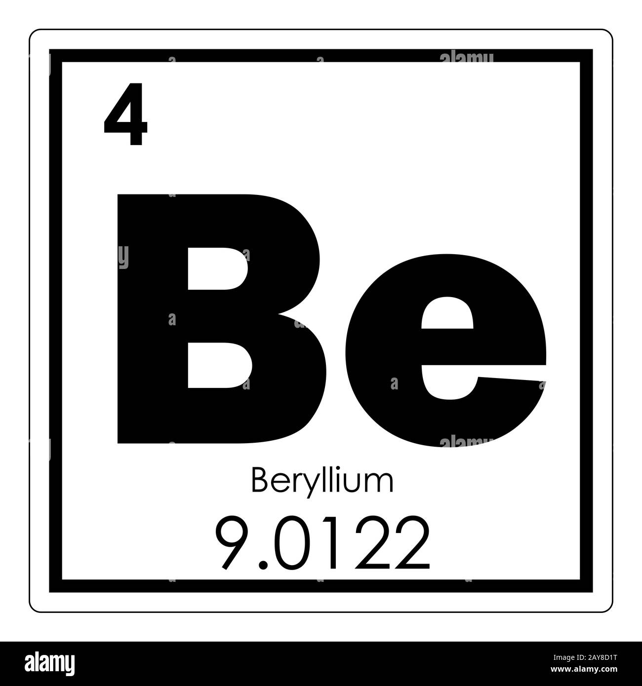 Berylliumchemisches Element Stockfoto