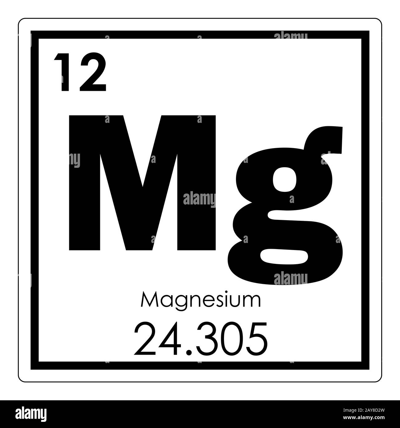 Magnesium chemisches Element Stockfoto