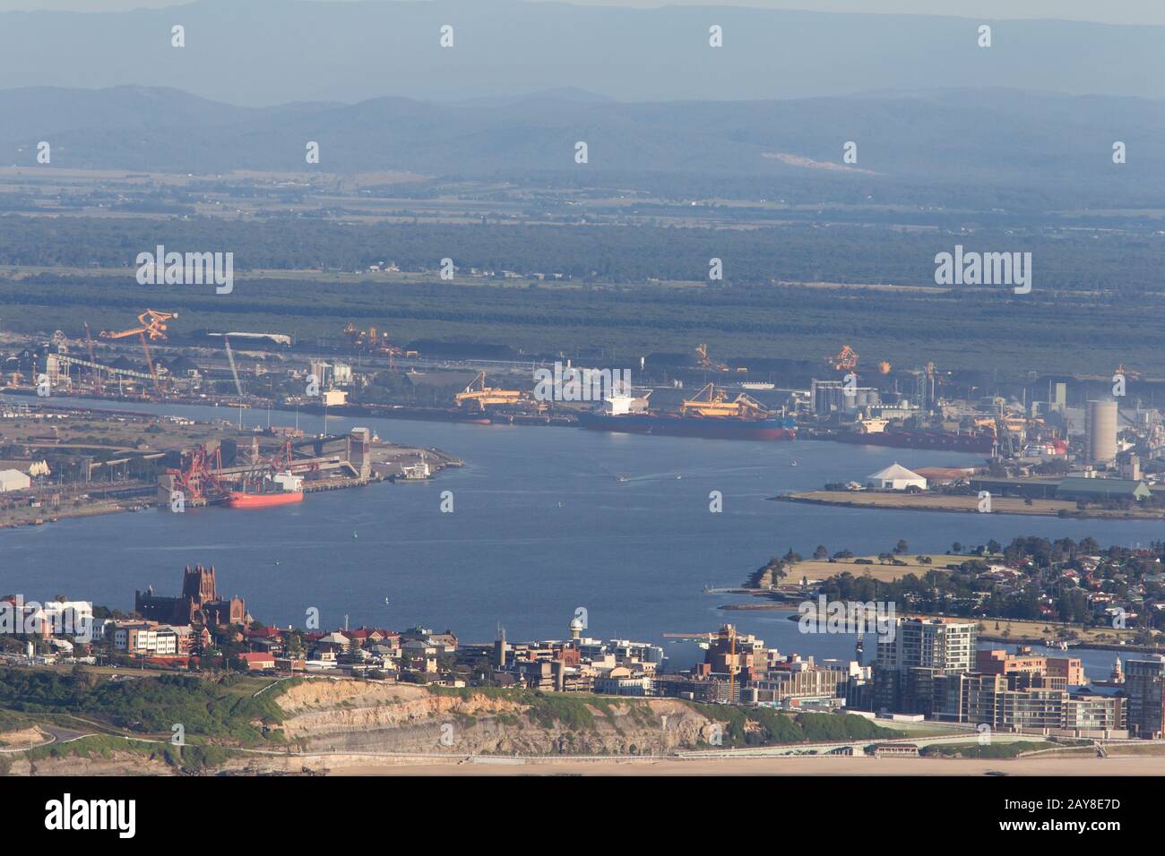 Newcastle Coal Terminal Stockfoto