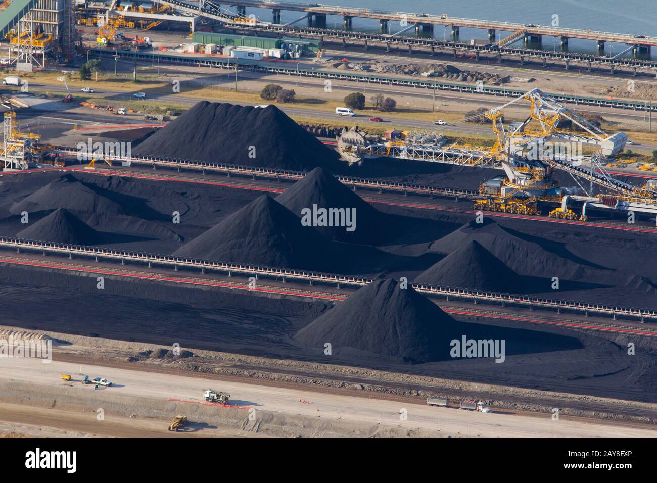 Newcastle Coal Terminal Stockfoto