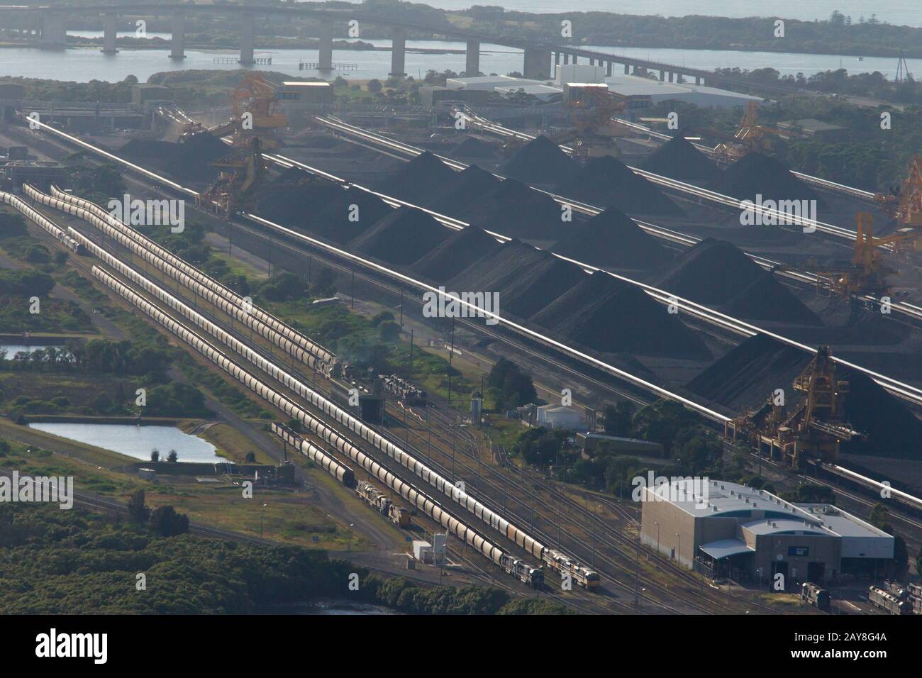 Newcastle Coal Terminal Stockfoto